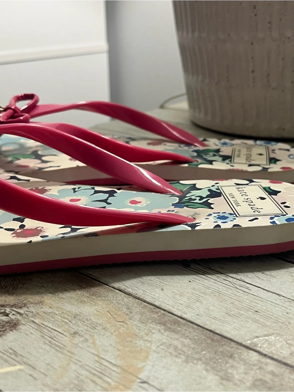 Kate Spade floral flip flop
